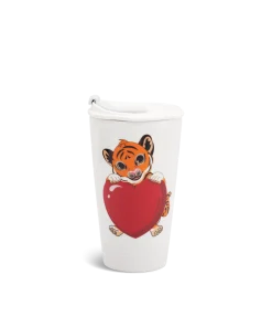 Ly sứ dưỡng sinh 0.48 L + nắp ống hút (K1) - Dưỡng Sinh - Hổ Hạnh Phúc