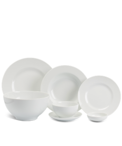 Bộ đồ ăn 6 người 25 sản phẩm - Camellia - Trắng