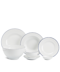 Bộ đồ ăn 6 người 25 sản phẩm - Camellia - Chỉ Xanh Dương