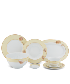 Bộ đồ ăn 25 sản phẩm (B) - Camellia - Hương Biển kem