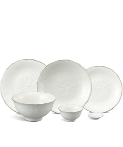 Bộ đồ ăn 6 người 32 sản phẩm - Đài Các IFP - Chỉ Bạch Kim