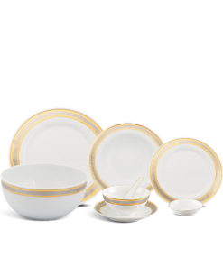 Bộ đồ ăn 6 người 32 sản phẩm - Sago - Hoa Hồng