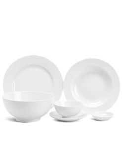 Bộ đồ ăn 6 người 24 sản phẩm - Jasmine - Trắng