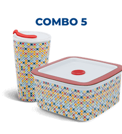 Combo 5: Ly sứ - Hộp dưỡng sinh (hoa văn Mosaic)