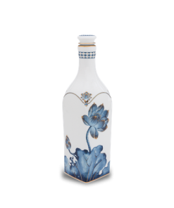 Chai sứ dưỡng sinh vuông 1.0 L + nắp (K1) - Dưỡng Sinh - Sen Cobalt