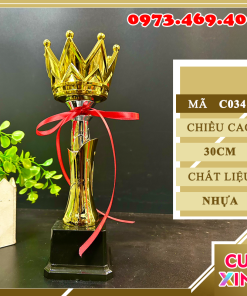 C038 Vương Miện Thân Bạc ( 30cm )