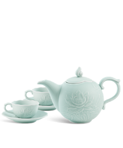 Bộ trà 0.7 L - Sen - Men Ngọc Sương Mờ