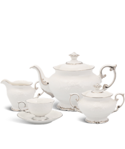 Bộ trà 1.3 L - Đài Các - Chỉ Bạch Kim